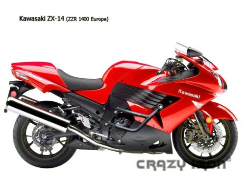 Дуги Crazy Iron для Kawasaki ZZR1400 (ZX14) (2006-2011) + слайдеры на дуги (40701)