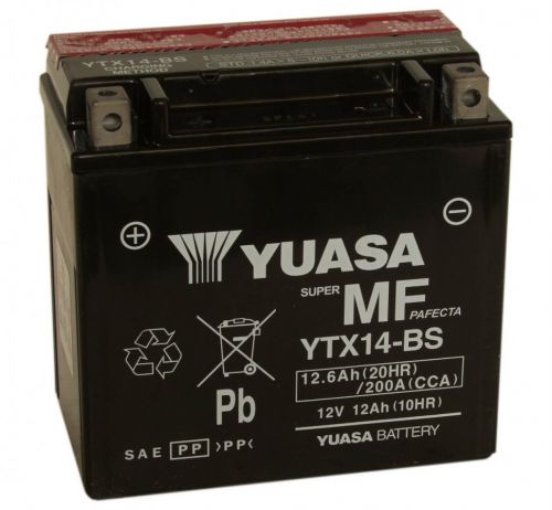 Yuasa YTX14-BS – усиленный аккумулятор для мототехники