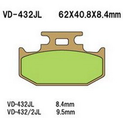 Тормозные колодки Vesrah VD-432/2JL
